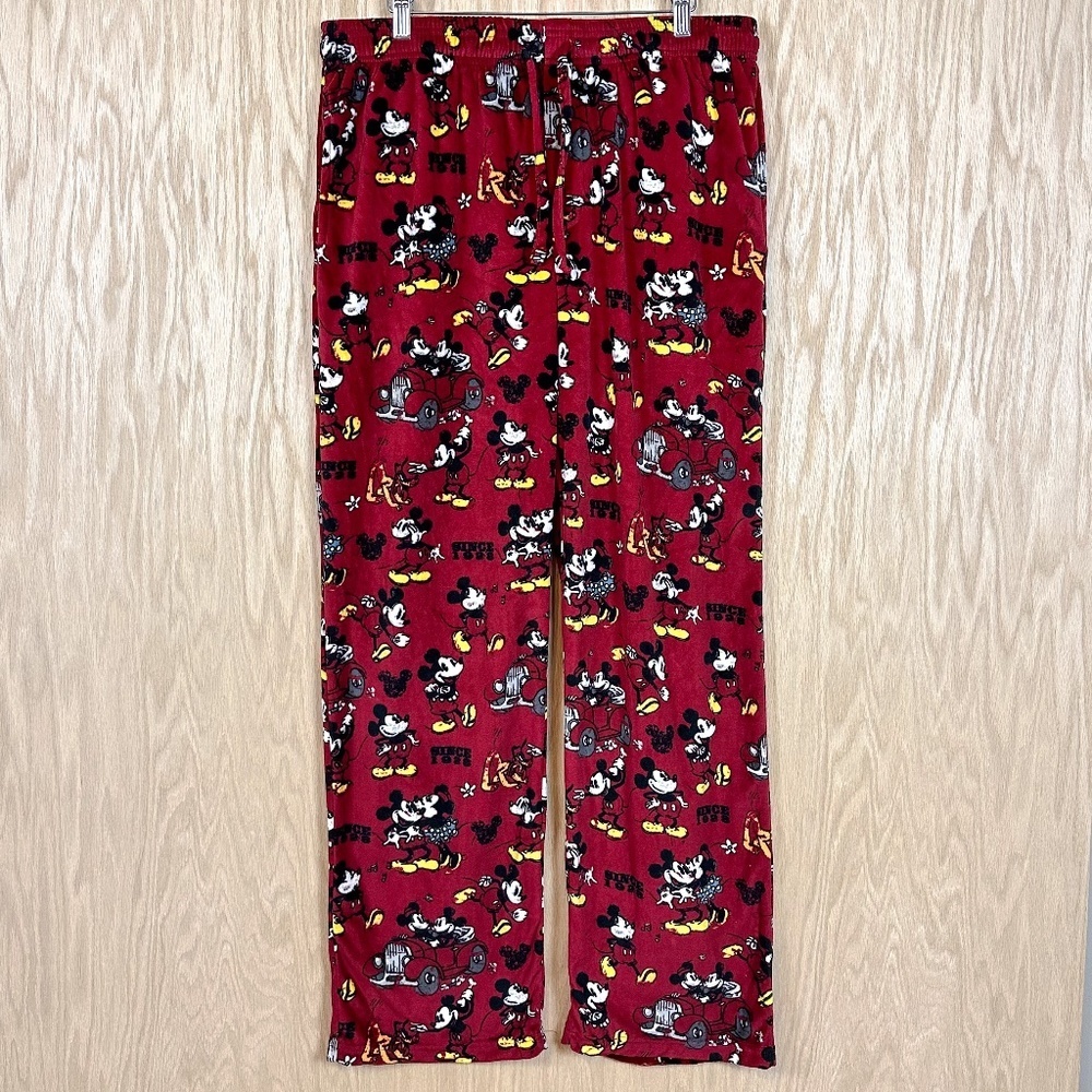 Disney Mickey & Minnie Mouse Fleece Pajama Pants NEW